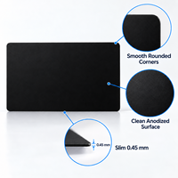 Cartes de visite vierges en aluminium anodisé de qualité supérieure 86x54mm, épaisseur 0,45mm, gravure laser, marquage, cadeau VIP, personnalisable