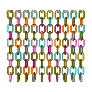 Cadena de Eslabones de Resina de Primera Calidad, Transparente, Colorida, Moderna, Decoración para el Hogar, Linda, Artística, de Forma Irregular - Product Image 5