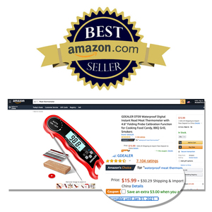 Beeman Meilleure vente Thermomètre à <span class=keywords><strong>viande</strong></span> numérique sans fil à lecture instantanée <span class=keywords><strong>pour</strong></span> barbecue et gril - Product Image 2