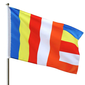 Nuoxin alta calidad publicitar espesado templo bandera monasterio cinco colores budismo Buda bandera - Product Image 1