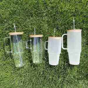 Gobelet en verre robuste de 32 oz avec poignée pour les conducteurs de camions, usage quotidien - Product Image 6