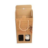 Boîtes cadeaux de luxe pour 2 bouteilles de vin, emballage personnalisé avec logo, whisky, papier kraft rouge ondulé, boîte d'emballage de boissons à main