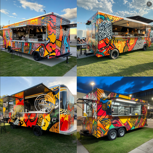 Food Truck Traiteur Entièrement Équipé, Remorque à Tacos, Cuisine Mobile, Chariot à Pizza et Café, Glaces, <span class=keywords><strong>Camion</strong></span> Barbecue, Remorque Alimentaire Mobile Économique - Product Image 3