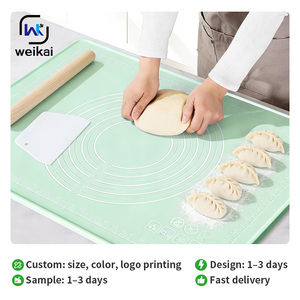 Tapis de cuisson en silicone de qualité alimentaire, tapis à pâtisserie antidérapant avec mesures pour étaler la pâte, livraison rapide, personnalisable - Product Image 4