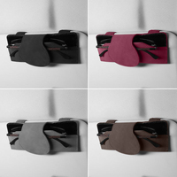 Porte-lunettes de soleil en daim de qualité supérieure pour pare-soleil de voiture, fermeture magnétique automatique, étui à lunettes avec clip métallique, adapté à Mercedes Audi Ford