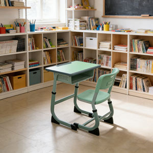 समायोज्य एर्गोनोमिक चीनी बेडरूम स्कूल डेस्क कुर्सी सेट बुक स्टोरेज मैट - Product Image 3