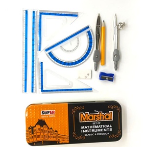 High Quality Metal 9pcs Marshal Geometry Box for School Girls, Geometry Box for <b>Kids</b> - Product Image 6