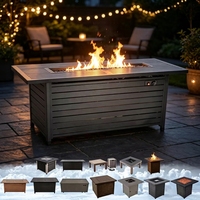 Brasero à gaz multi-formes personnalisable, foyer au propane avec options rondes, carrées et rectangulaires pour espaces extérieurs