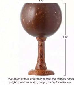 Décorations de table, gobelet à vin en coquille de noix de coco, bol en coquille de noix de coco - Product Image 3