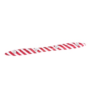 Bastón de Caramelo Inflable de PVC, 8 cm de Ancho x 152 cm de Alto x 8 cm de Profundidad, con Cuatro Soportes para Botellas, Colores Rojo y Blanco - Product Image 1
