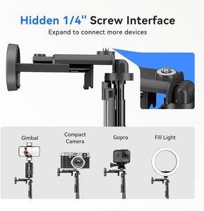 K60 Selfie Stick Portable <b>Stand</b> One-Touch Ground Deployment Tripod Wind-Resistant and Stable Dual-tube Compound Tripod - Product Image 4