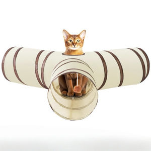 Tunnel de jeu pour <span class=keywords><strong>chat</strong></span> résistant à l'usure Tunnels pliables pour animaux de compagnie Jouet de jeu froissé Polyester écologique Style simple <span class=keywords><strong>Chat</strong></span> drôle - Product Image 1