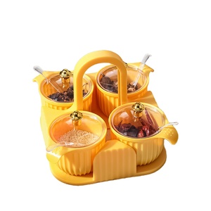 Household Kitchen Bento <b>Lunch</b> <b>Box</b> 2023 New Eco-Friendly Plastic Square Japandi Style Portable Transparent Lid Combination 1-3L - Product Image 3