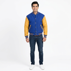 เสื้อแจ็คเก็ตปักลาย OEM ใหม่ แจ็คเก็ต Letterman ปักโลโก้ตามสั่ง เสื้อแจ็คเก็ตเบสบอล สตรีทแวร์ เสื้อแจ็คเก็ต Varsity สำหรับผู้ชาย บริการ OEM - Product Image 1