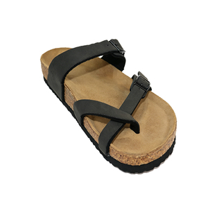 Women <b>Cork</b> Slippers Buckle Strap Flat <b>Sandals</b> Breathable Casual Beach Indoor Slippers - Product Image 4