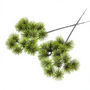 Искусственные сосновые ветки XIyue SP00945, иголки из ПВХ, декор для микроландшафта, зеленое растение, искусственный цветок, декоративный сосновый бонсай - Product Image 2