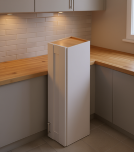 Mobile da Cucina Bianco Stile Shaker Sunique Sydney 9x36x12 Pollici, 1 Anta 2 Ripiani, Moderno in MDF - Product Image 2