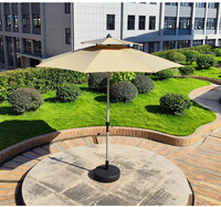 Parasol de terrasse extérieur en aluminium, protection solaire et pluie, sans base, pour jardin, cour, balcon, promotion publicitaire