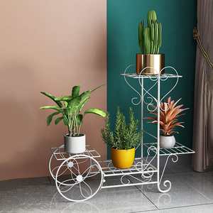 Étagère à fleurs en fer à 4 niveaux, support pour plantes, étagère d'exposition pour bonsaï, jardin, patio, balcon, pots de fleurs - Product Image 1