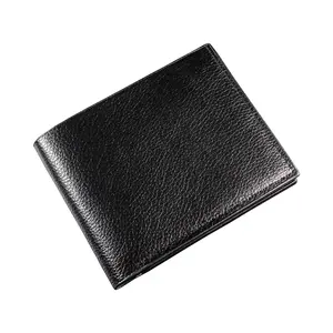 Custom Promotion Discount Low Price PU Leather Bifold Casual Short Very Cheap Card Thin Wallet Men