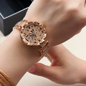 Orologio da <span class=keywords><strong>Donna</strong></span> Forsining di Lusso Meccanico Automatico in Acciaio Inossidabile Color Oro alla Moda - Product Image 5