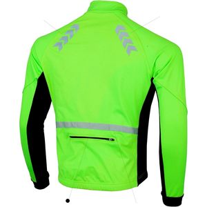 Mens <b>Cycling</b> Softshell <b>Jacket</b> Thermal Waterproof Windproof <b>Reflective</b> Printing Front Logo Long Sleeve Performance Wear - Product Image 2
