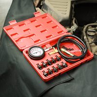 Kit d'outils de test de pression d'huile, affichage numérique, couleur rouge, compatible avec les voitures/camions, 0-140 PSI, analyseur de moteur, outil de diagnostic
