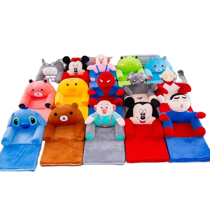 Furniture Children small sofa cover cartoon princess girl baby folding seat recliner boy single lazy sofa bed