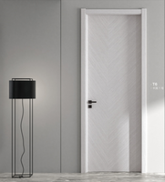Solution tout-en-un : Porte pré-montée en bois massif avec placage en bois lamellé-collé, finition moderne, taille personnalisée, décoration d'appartement, garantie 1 an