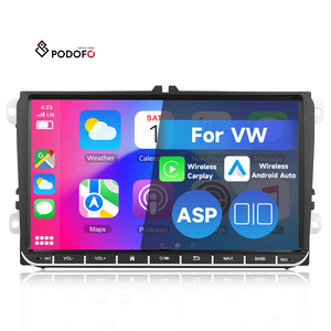 Podofo Android <span class=keywords><strong>Autoradio</strong></span> 9 ''IPS 2 + 64GB pour VW/Volkswagen/Seat/Passat/Golf/Polo <span class=keywords><strong>Autoradio</strong></span> CarPlay Android Auto GPS Navigation - Product Image 1