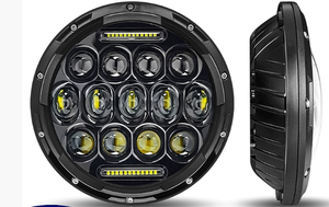 Lámparas de repuesto para faros delanteros de haz Alto y Bajo Led de 7 pulgadas para <span class=keywords><strong>Jeep</strong></span> Wrangler JK TJ LJ CJ GMC <span class=keywords><strong>Hummer</strong></span> <span class=keywords><strong>H4</strong></span> faro redondo con DRL - Product Image 3