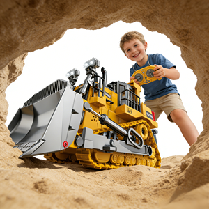 Oferta Especial: Excavadora de Juguete Eléctrica a Control Remoto de <span class=keywords><strong>9</strong></span> Canales, Escala 1:24, Realista, con Orugas de Aleación - Product Image 2