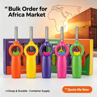 Allumeur de barbecue multicolore Dongyi en gros, briquet à gaz polyvalent, certificats complets pour les importateurs et distributeurs africains