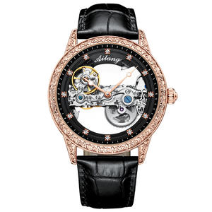 Nouvelle montre mécanique automatique pour homme, style squelette complet, résistante à l'eau 30M, boîtier en alliage, bracelet en cuir - Product Image 4