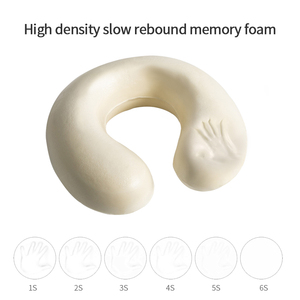 Oreiller de voyage portable en mousse à mémoire de forme, oreiller de voyage pour le cou, oreiller en forme de U pour avion - Product Image 5