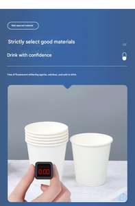 Vasos de Papel para Café con Logotipo Personalizado, 12oz/16oz, con Revestimiento PLA, para Bebidas Calientes, Desechables, Biodegradables, Blancos - Product Image 4