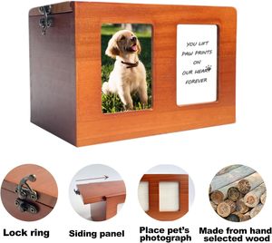 Kediler ve Köpeklerin Kremasyonu için Fotoğraf Çerçeveli Evcil Hayvan Urnleri, Evcil Hayvan Acısını Duyarlılaştırıcı ve Hatıra Hediyeleri - Product Image 3