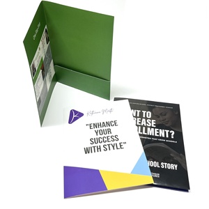 Giá rẻ in 2 túi A4 dập nổi thư mục tùy chỉnh tập tin giấy thư mục trình bày cho tập tin và thẻ kinh doanh - Product Image 1