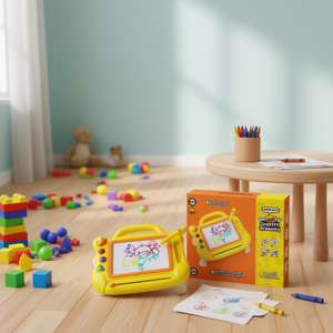 Tableau à dessin Duck Graffiti, tableau d'écriture magnétique de 13 pouces pour enfants de 3 à 6 ans, jouet éducatif unisexe en plastique - Product Image 2