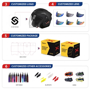 Casco Protector de Motocicleta Abierto 2026 de Gran Venta, Carcasa de ABS, Doble Visor, Hebilla de Liberación Rápida, Certificado DOT - Product Image 5