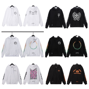 Sudadera con Capucha Chrome Streetwear Antiarrugas Casual con Cremallera 100% Algodón Teñido Liso Impresión Digital 400g Ajuste Holgado - Product Image 1