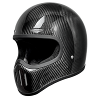 Casque intégral rétro 3C&DOT - Fibre de carbone résistante aux chocs