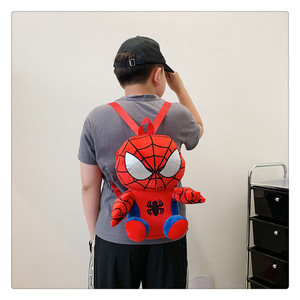 Zaino in Peluche <span class=keywords><strong>di</strong></span> Spider-Man per Ragazzi, Personaggio Marvel, Morbido Zainetto Casual Mini per Bambini - Product Image 3