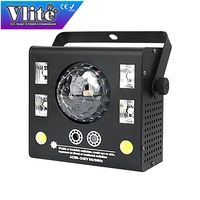 Rocket I_ Magic Ball, Luz LED Estroboscópica UV Láser 4 en 1, Mini Luz con Control DMX-512 de 14 Canales y 20 Estroboscoscos/seg