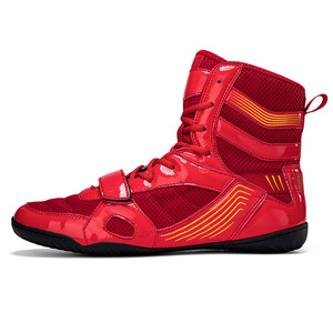 Zapatos de boxeo para hombre, de malla transpirable, con cordones, para entrenamiento y combate deportivo. - Product Image 4