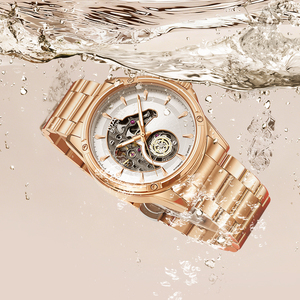 Reloj Mecánico Automático para Hombre Mark Fairwhale, Correa de Metal, Edición Limitada Año del Caballo, Esfera Esqueleto, Resistente al Agua, Luminoso, FW-6033 - Product Image 4