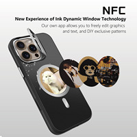 IPX8 nouveau Design NFC Smart E-ink écran affiche les étuis de téléphone colorés avec iPhone 16 Pro 16 Pro Max bricolage étui de téléphone avec béquille