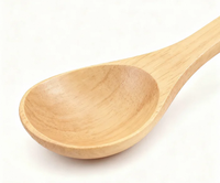 Cuillère en bois à miel de cuisine non peinte pour enfants personnalisable Cuillère à crème glacée