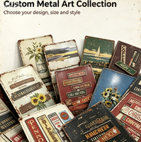 Póster Vintage Retro de Hierro con Diseño Personalizado en Relieve de 20*30cm, Impermeable, Ecológico, Resistente a los Rayos UV, Decoración de Pared para Bar o Garaje