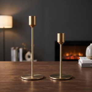Sheeraz International – Nouveau Bougeoir de Luxe en Métal Doré Fait Main, Support de Bougie Conique Moderne, Centre de Table pour Mariage et Décoration Intérieure - Product Image 2